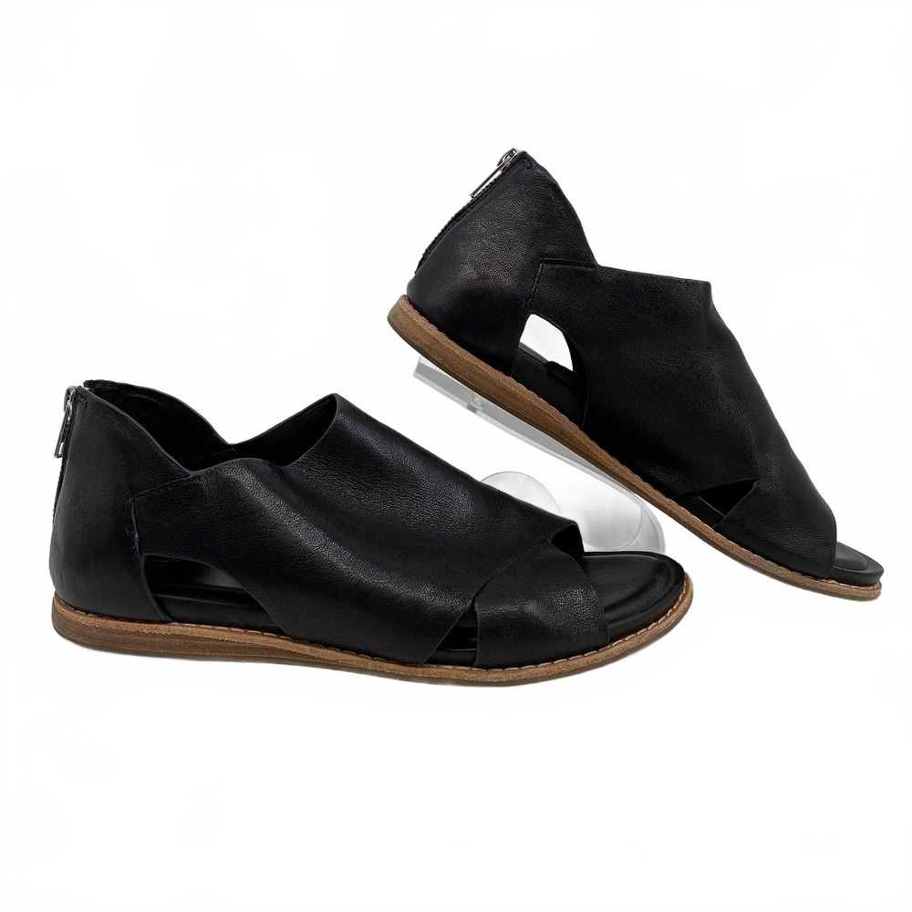 Sofft Black Leather Wrap Sandals | Womens 10